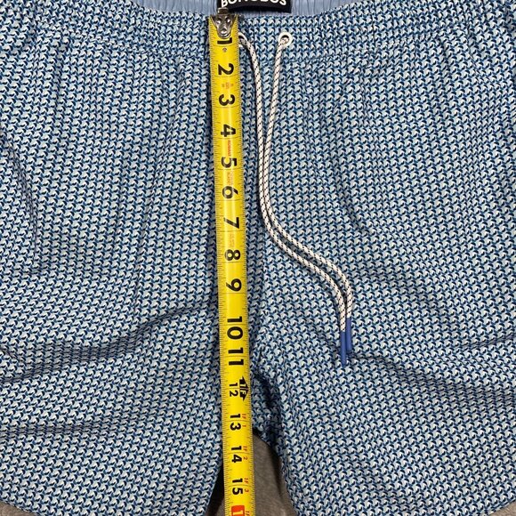 Bonobos Mens Quick-Dry Swim Shorts XL Blue Geometric Pattern - Picture 4 of 7